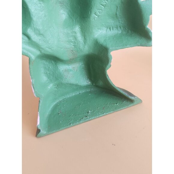 Hand Painted Brass Doorstop Tulips 9 1/2" Tall x 7 1/2" wide - Picture 6 of 10